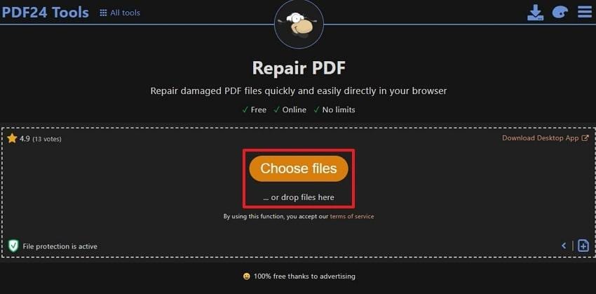 choose file for psdf24 tools